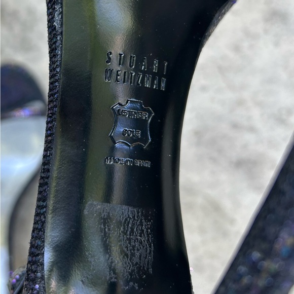 Stuart Weitzman Nudistong Glitter Heel, size 7.5 - Picture 12 of 15